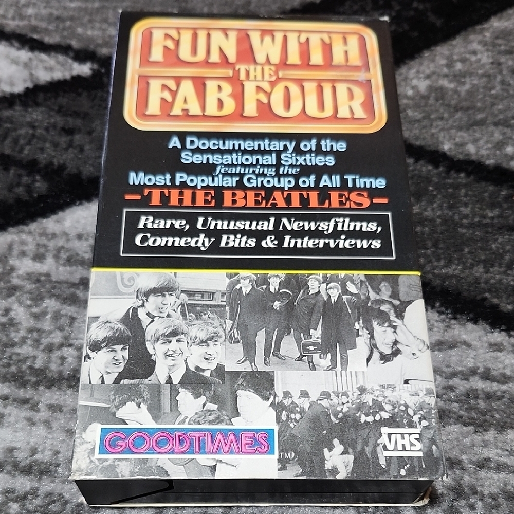 THE BEATLES FUN WITH THE FAB FOUR VHS 1986 DOCUMENTARY